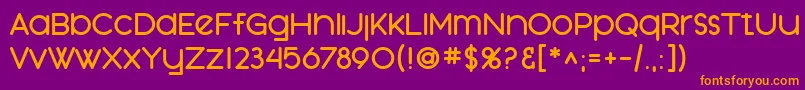 SfOrsonCasualHeavy Font – Orange Fonts on Purple Background