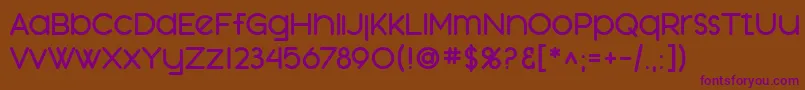 SfOrsonCasualHeavy Font – Purple Fonts on Brown Background