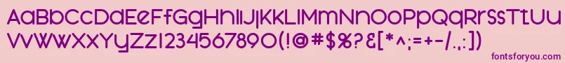 SfOrsonCasualHeavy Font – Purple Fonts on Pink Background