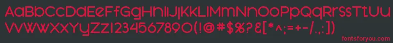 SfOrsonCasualHeavy Font – Red Fonts on Black Background