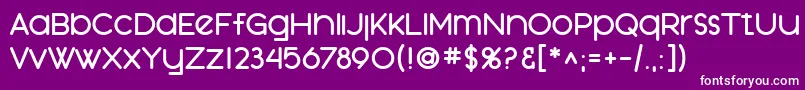 Więcej informacji o czcionce SfOrsonCasualHeavy Czcionka SfOrsonCasualHeavy – białe czcionki na fioletowym tle