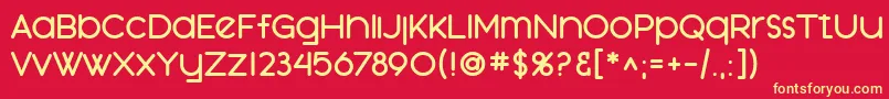 Czcionka SfOrsonCasualHeavy – żółte czcionki na czerwonym tle