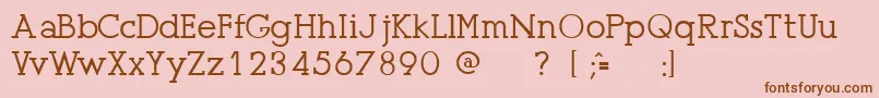 PresseUnregistered Font – Brown Fonts on Pink Background