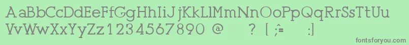 PresseUnregistered Font – Gray Fonts on Green Background