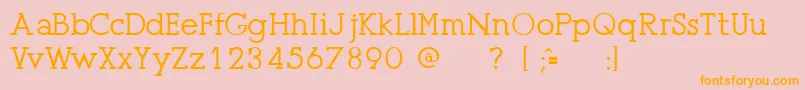 PresseUnregistered Font – Orange Fonts on Pink Background