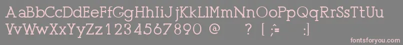 フォントPresseUnregistered – 灰色の背景にピンクのフォント