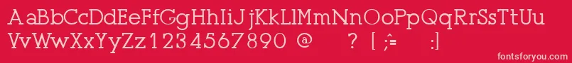 フォントPresseUnregistered – 赤い背景にピンクのフォント