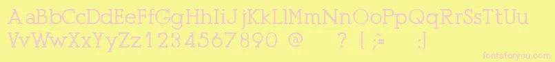 PresseUnregistered Font – Pink Fonts on Yellow Background