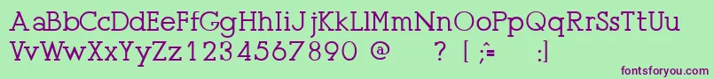PresseUnregistered Font – Purple Fonts on Green Background