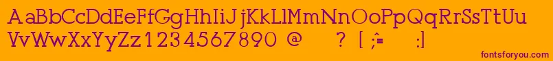 PresseUnregistered Font – Purple Fonts on Orange Background