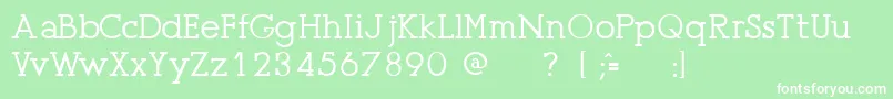 PresseUnregistered Font – White Fonts on Green Background