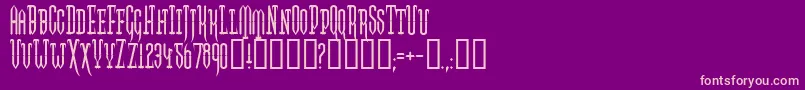 TwoGunJohann Font – Pink Fonts on Purple Background