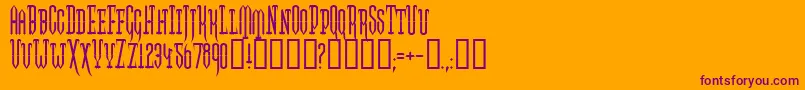 TwoGunJohann Font – Purple Fonts on Orange Background