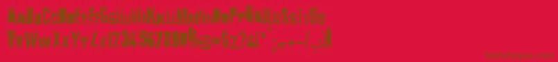 Police Talvezassim – polices brunes sur fond rouge