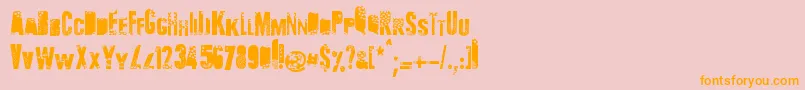 Talvezassim Font – Orange Fonts on Pink Background