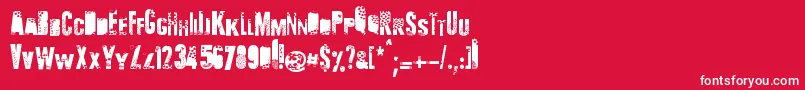 Talvezassim Font – White Fonts on Red Background