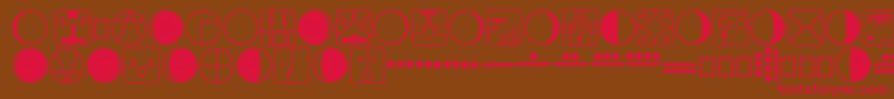 Tzolkin Font – Red Fonts on Brown Background