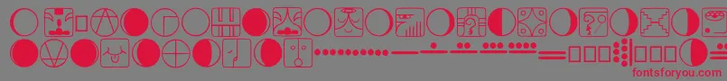 Tzolkin Font – Red Fonts on Gray Background