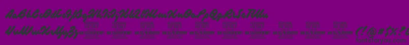 BlueberryscriptPersonalUse Font – Black Fonts on Purple Background