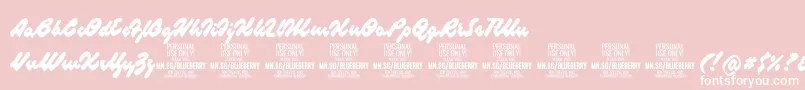 BlueberryscriptPersonalUse Font – White Fonts on Pink Background