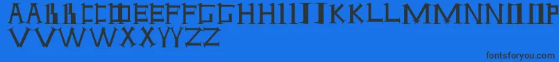 Antioch Font – Black Fonts on Blue Background