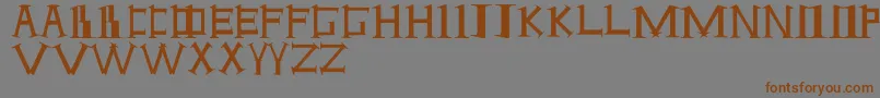 Antioch Font – Brown Fonts on Gray Background