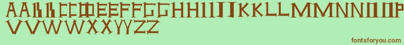 Antioch Font – Brown Fonts on Green Background