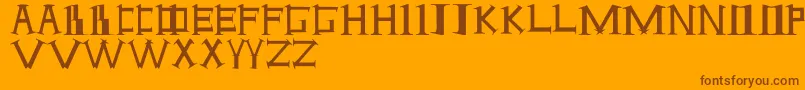Antioch Font – Brown Fonts on Orange Background