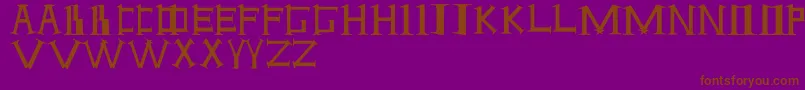 Antioch Font – Brown Fonts on Purple Background