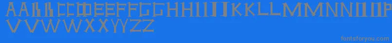 フォントAntioch – 青い背景に灰色の文字