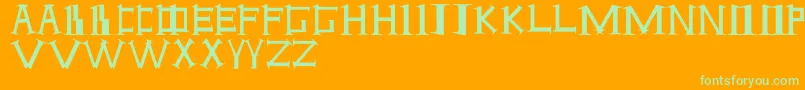 Шрифт Antioch – зелёные шрифты на оранжевом фоне