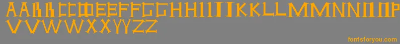 Antioch Font – Orange Fonts on Gray Background
