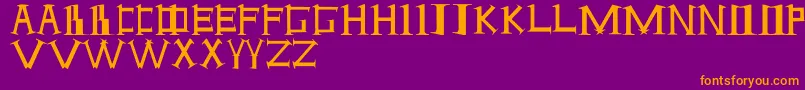 Antioch Font – Orange Fonts on Purple Background