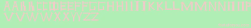 Antioch Font – Pink Fonts on Green Background