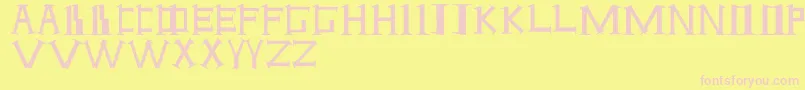 Antioch Font – Pink Fonts on Yellow Background