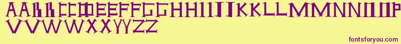 Antioch Font – Purple Fonts on Yellow Background