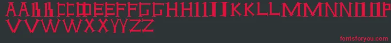 Antioch Font – Red Fonts on Black Background