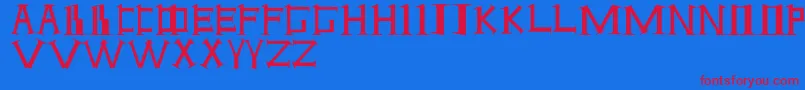 Шрифт Antioch – красные шрифты на синем фоне