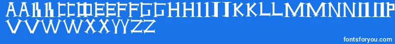 フォントAntioch – 青い背景に白い文字