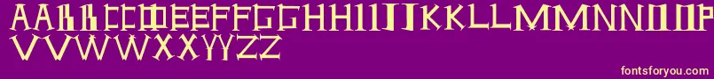 Antioch Font – Yellow Fonts on Purple Background