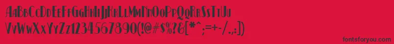 Kismet ffy Font – Black Fonts on Red Background
