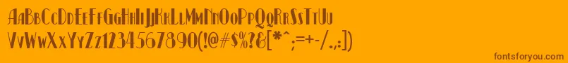 Kismet ffy Font – Brown Fonts on Orange Background
