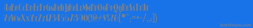 Kismet ffyフォントについての詳細 フォントKismet ffy – 青い背景に灰色の文字