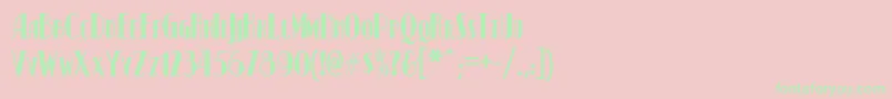More about Kismet ffy Font Kismet ffy Font – Green Fonts on Pink Background