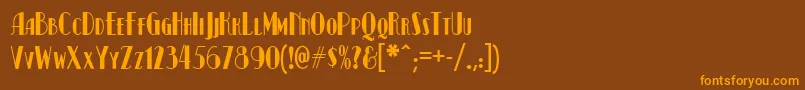 Kismet ffy Font – Orange Fonts on Brown Background