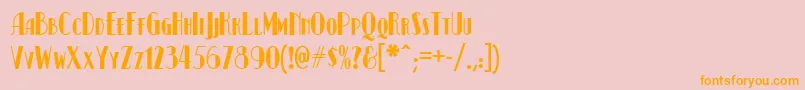 Kismet ffy Font – Orange Fonts on Pink Background