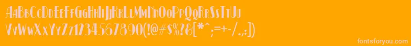 Kismet ffy Font – Pink Fonts on Orange Background