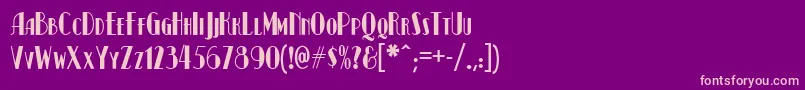 Kismet ffy Font – Pink Fonts on Purple Background