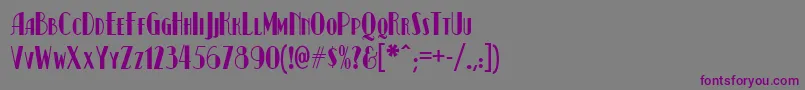 Kismet ffy Font – Purple Fonts on Gray Background