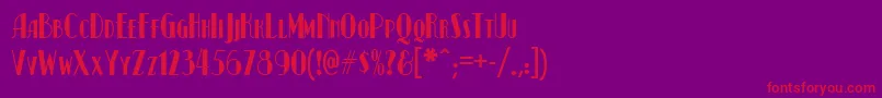 Kismet ffy Font – Red Fonts on Purple Background